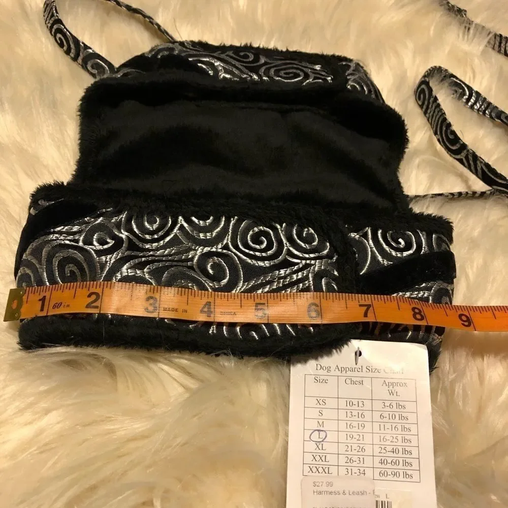 Doggie Design Brocade black/silver size large